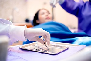 patient about to undergo dental implant surgery